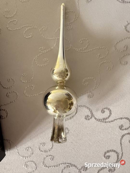 Szpic Czubek Choinkowy Srebrny Szkło Dmuchane Pozostałe Czerwionka-Leszczyny