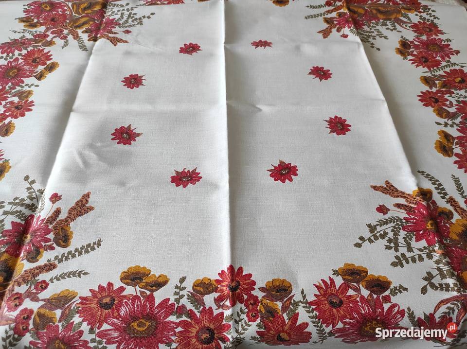 Obrus lniany PRL Obrusy Białystok