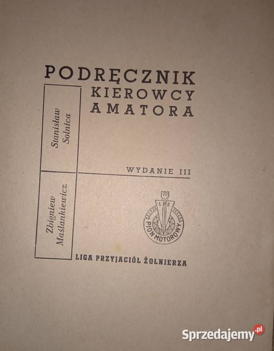 Sprzedam podręcznik kierowcy amatora z 1960 roku Bukowno