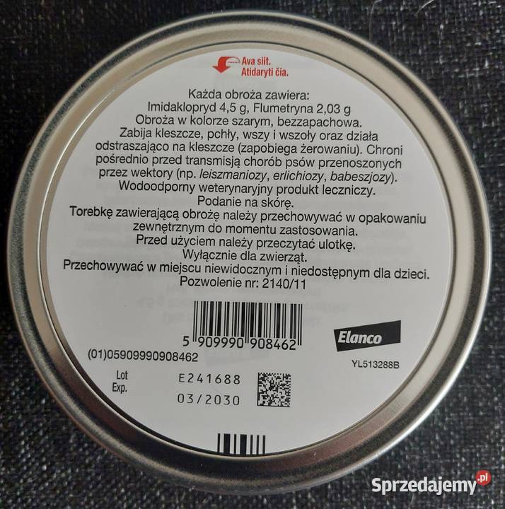 Pchły kleszcze Foresto obroża psa duża nowa 70 8 Bielawa