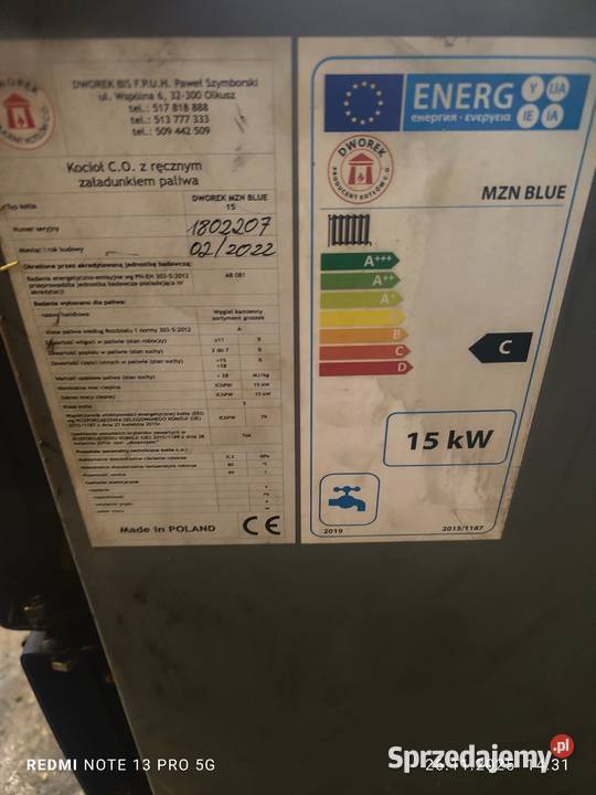 Piec 15 kw 5 klasa Dębica