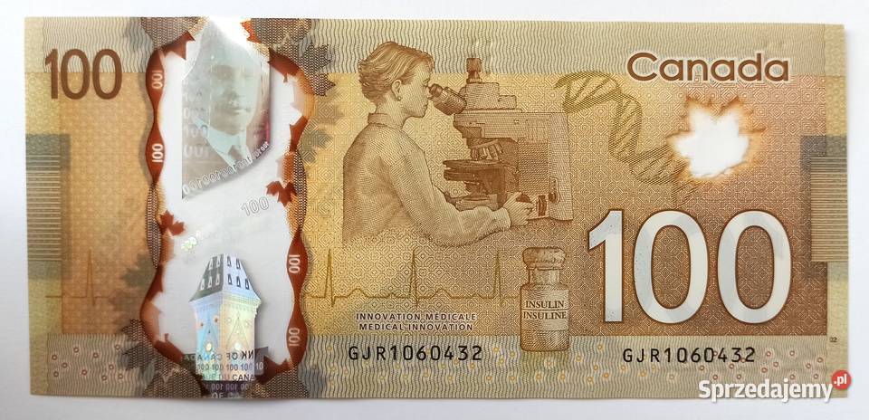 100 2011 r Kanada banknot polimerowy dolnośląskie