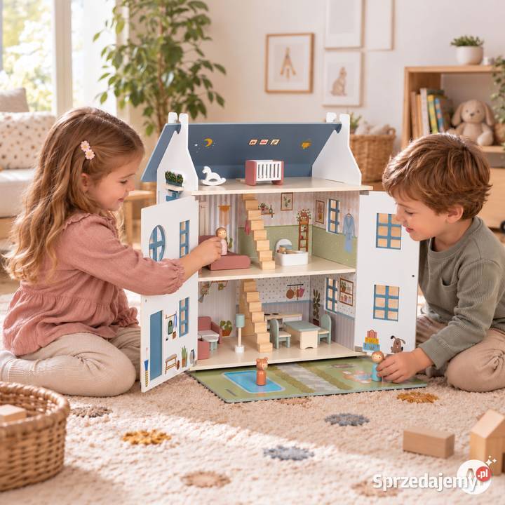 Drewniany domek lalek Lily 3 piętra 5