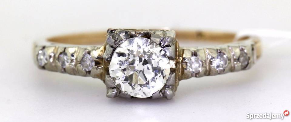 Pierścionek z Brylantami Antyk 055 karata Łódź