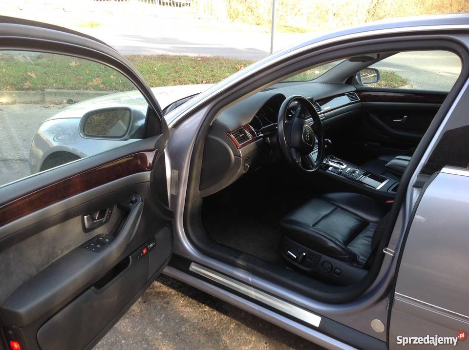 Audi A8 D3 2006 42 Benzyna Quattro Full Zadbany skórzana tapicerka Olsztyn sprzedam