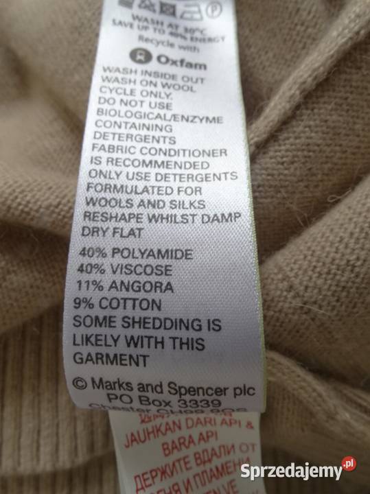 Kamizelka Wełniana z Angorą Camelowa Sweter Swetry i golfy Swetry i golfy Łomża