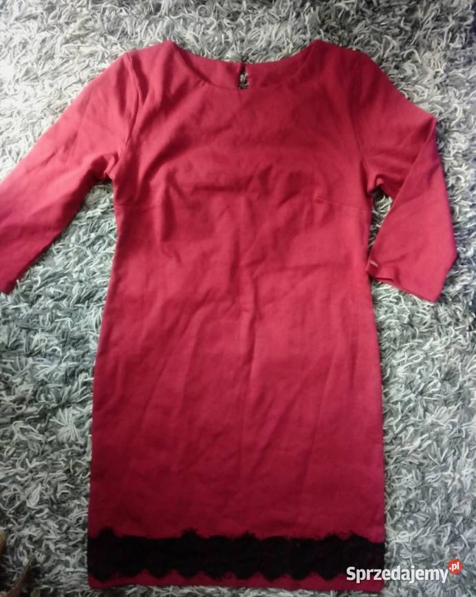 Sukienka bordowa dół koronka Spódnice i sukienki małopolskie Chrzanów