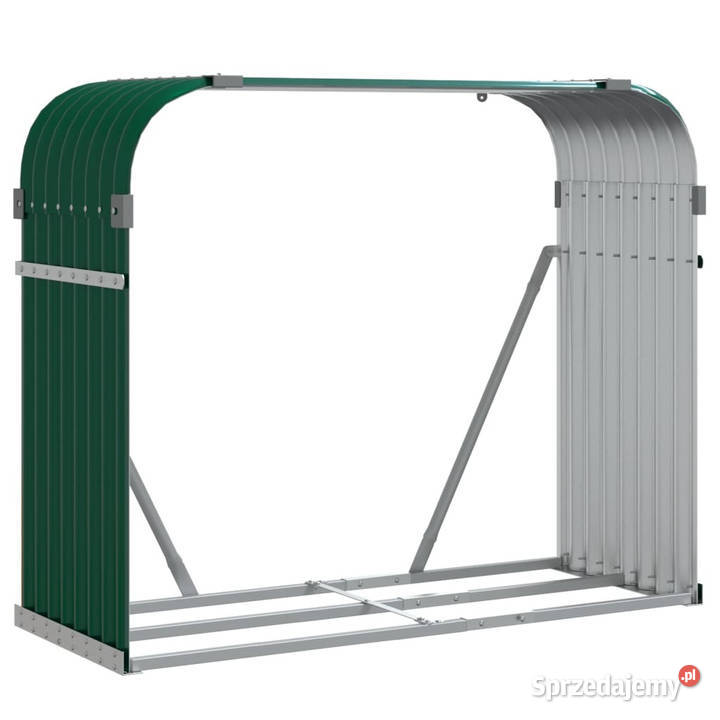 Stojak na drewno zielony 120x45x100 stal Warszawa sprzedam
