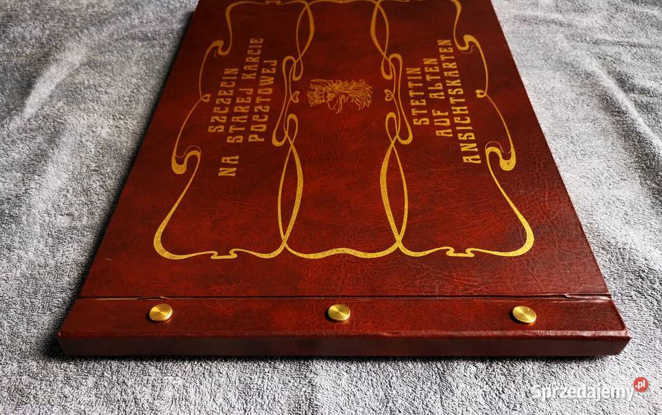 Piękny Duży Album Szczecin na starej karcie Antykwariat