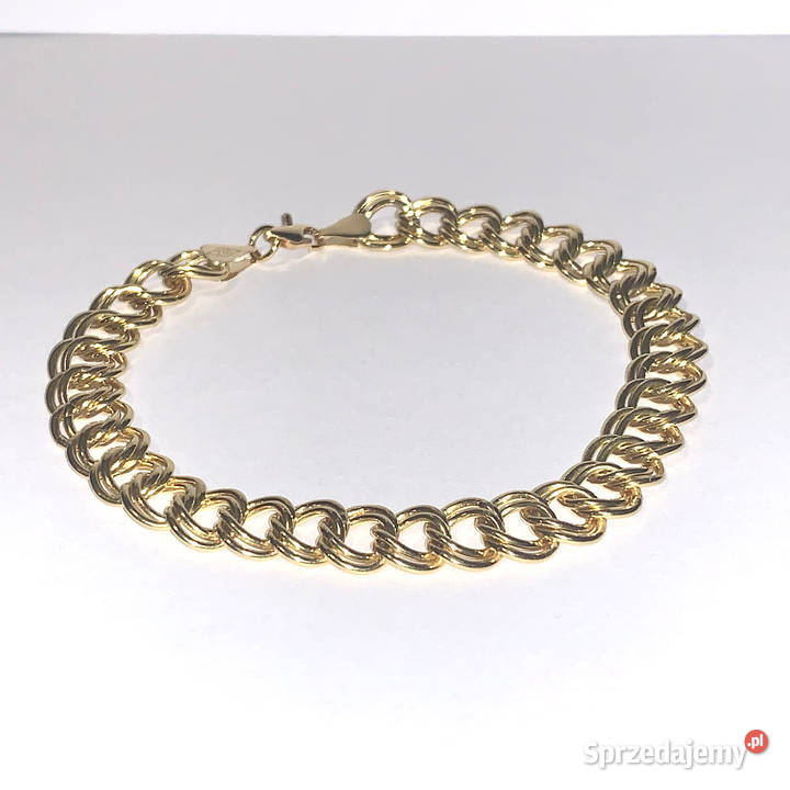 Złota BRANSOLETKA damska 18K splot GARIBALDI 20 Warszawa