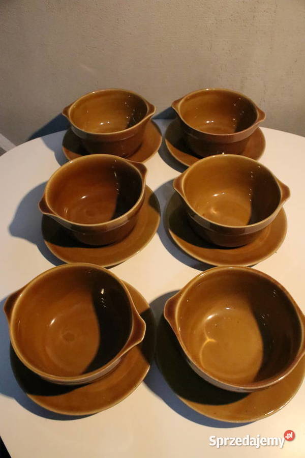Bulionówki ze spodkami komplet 6 Mirostowice Wrocław
