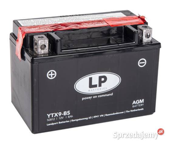 Akumulator motocyklowy 12V 8Ah 110A Landport Kościerzyna