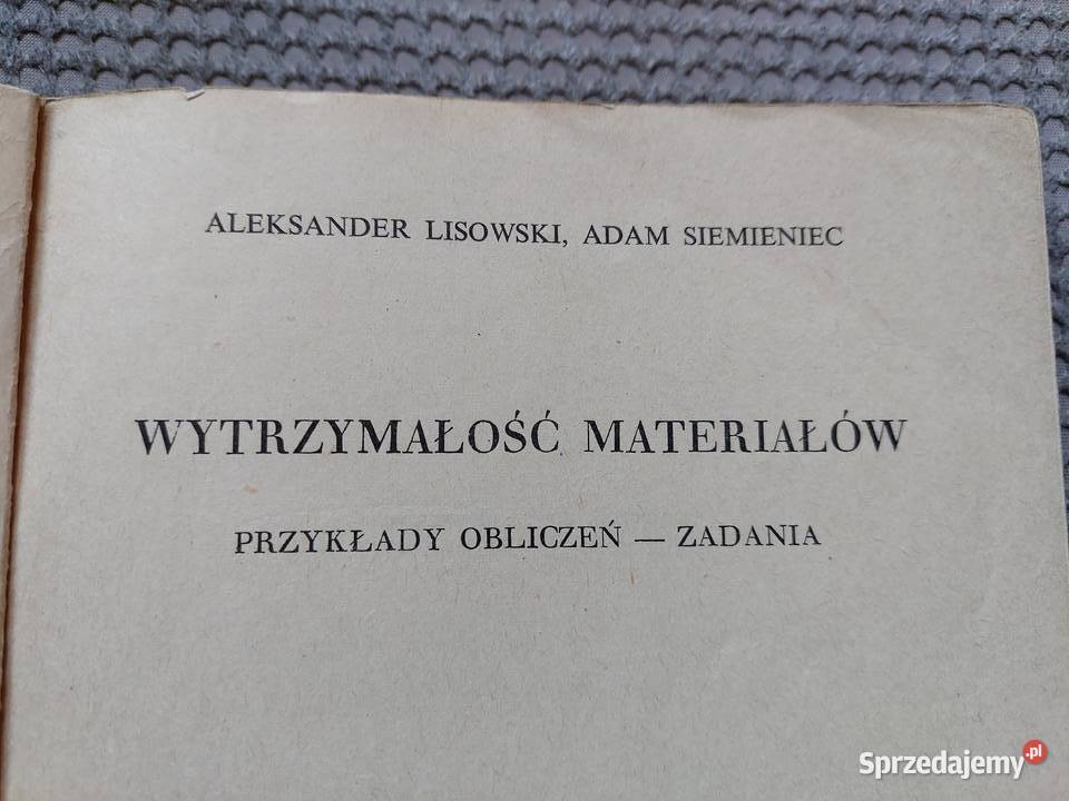 Wytrzymałość materiałów Przykłady obliczeń Kraków