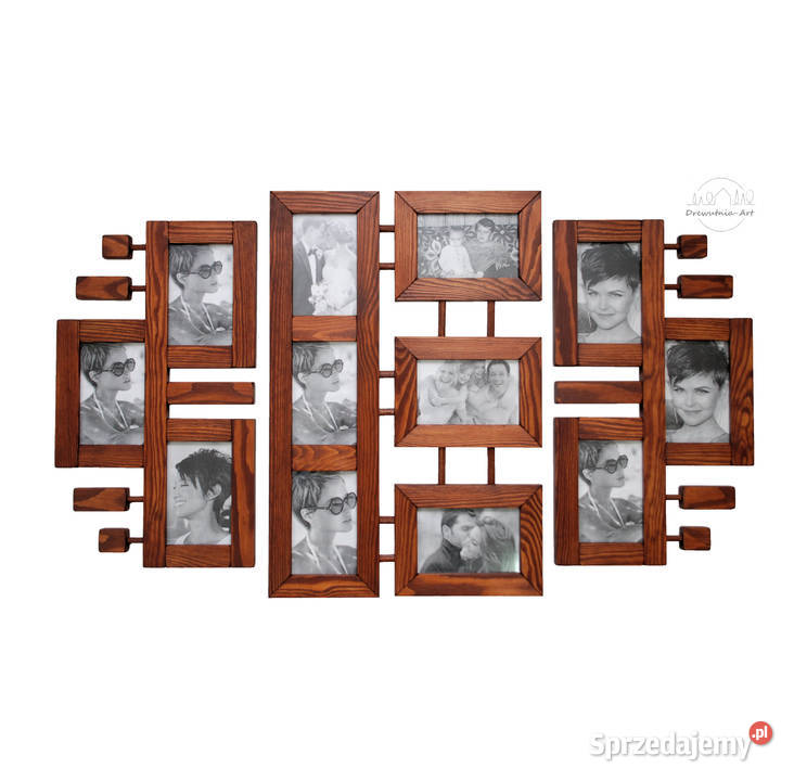 drewniana Galeria ścienna ramki na 12 zdjęć Rzeszów