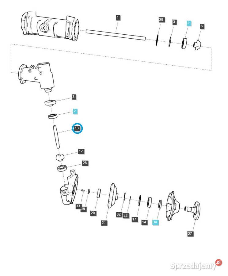 Wałek królewski przedniej osi 40419450 LS Skrzynia biegów podkarpackie Tajęcina sprzedam