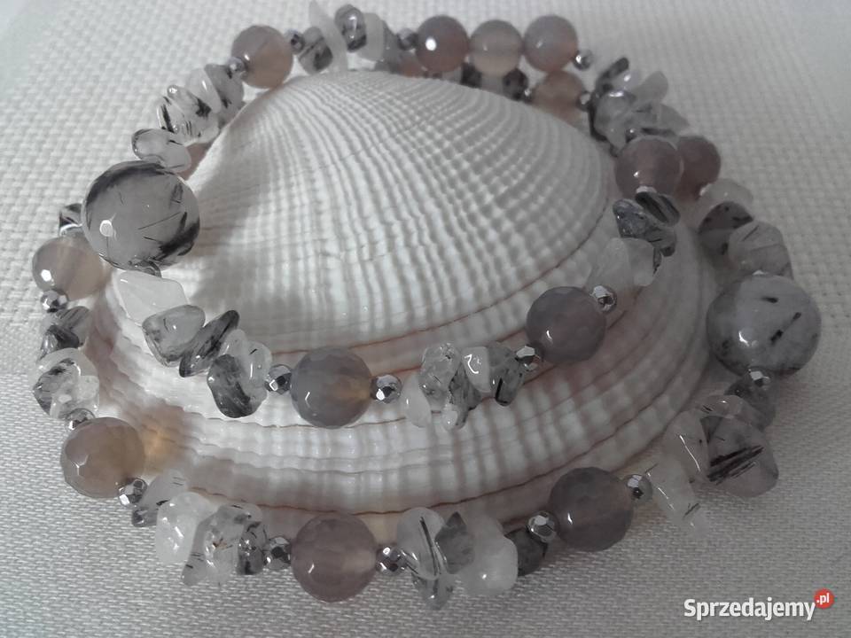 Naszyjnik agat kwarc hematyt Warszawa