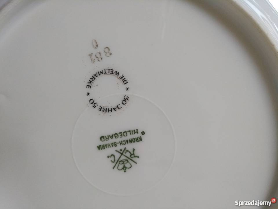 Rosenthal talerzyki 10 sztuk zieleń Hildegard Ropa