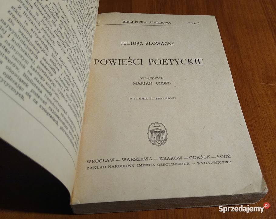 Powieści poetyckie Juliusz Słowacki Biblioteka Książki naukowe i popularnonaukowe Gdańsk sprzedam