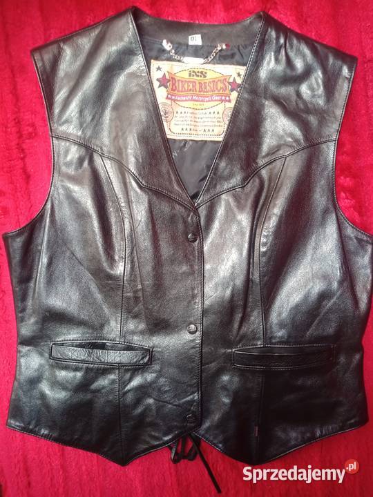 Damska Kamizelka motocyklowa sznurowanahaftowana czarny Lublin