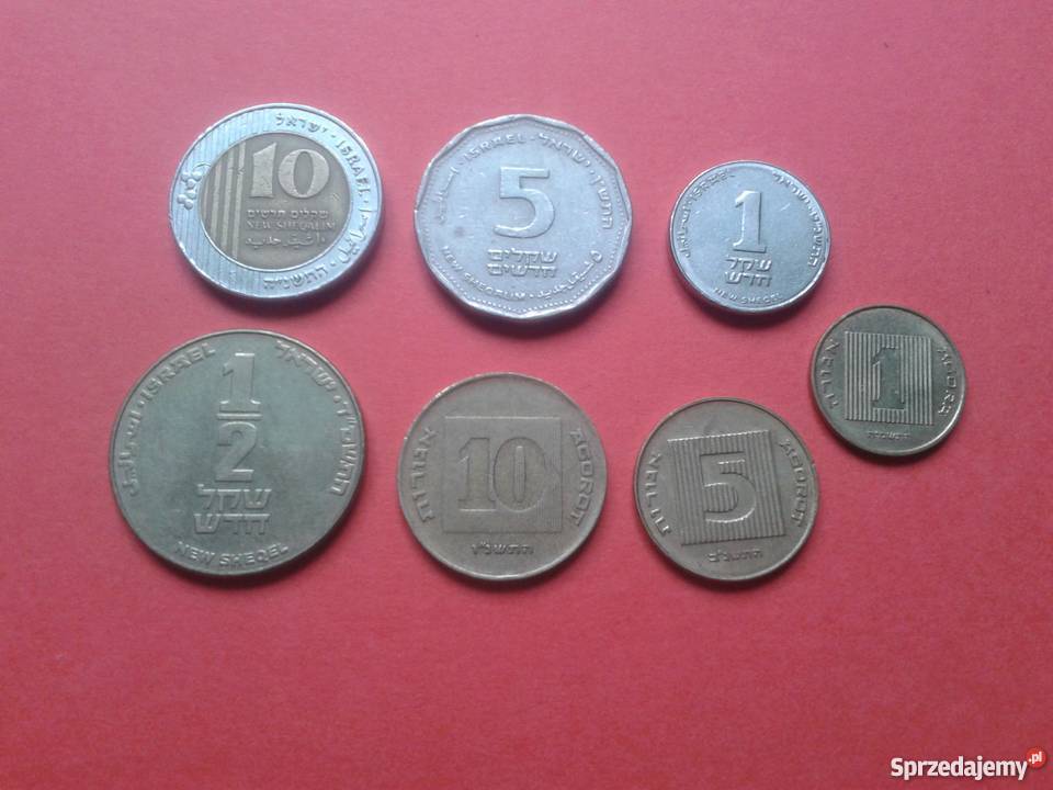 Monety Izrael 7 sztuk Numizmatyka Skierbieszów