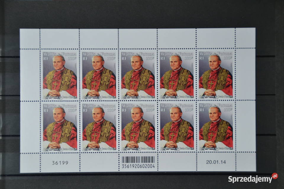 Znaczki Papież Jan Paweł II Wallis Futuna Ks Chr Sobótka