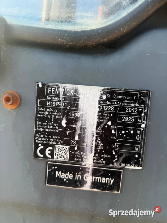 wózek widłowy LINDE H16T 460m TRIPLEX przesuw łódzkie Działoszyn
