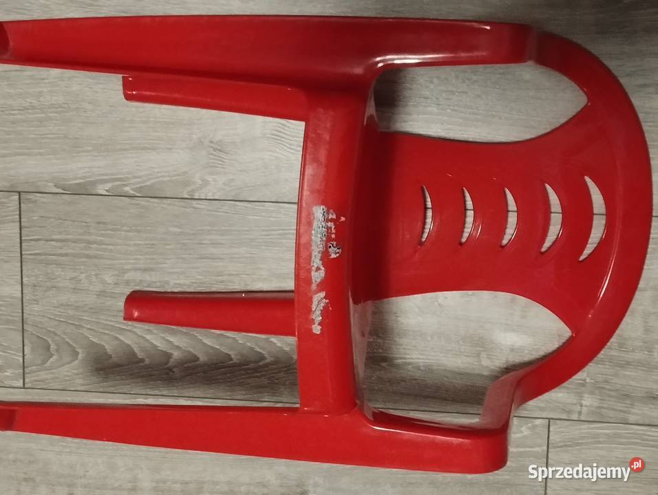 krzesełko czerwone małe dziecięce plastikowe Poznań