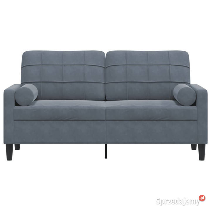 2osobowa sofa z poduszkami ciemnoszara 140 Warszawa