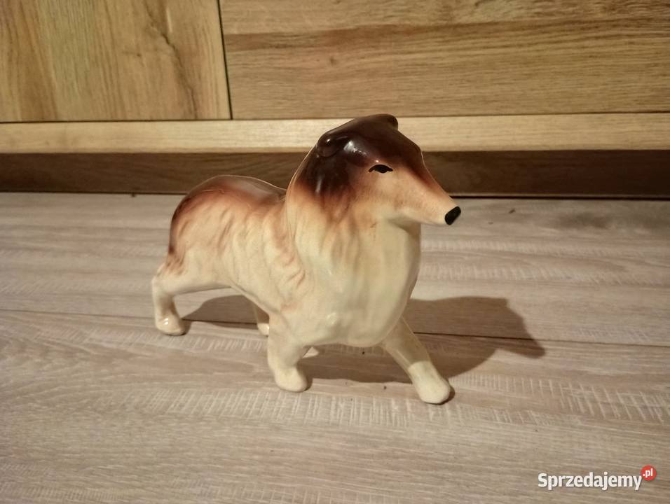 Figurka porcelanowa pies Collie owczarek Szkocki Biłgoraj
