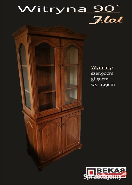 Przeszklony Kredensik 90Stylowa Witryna FLOT 50cm Rybnik sprzedam