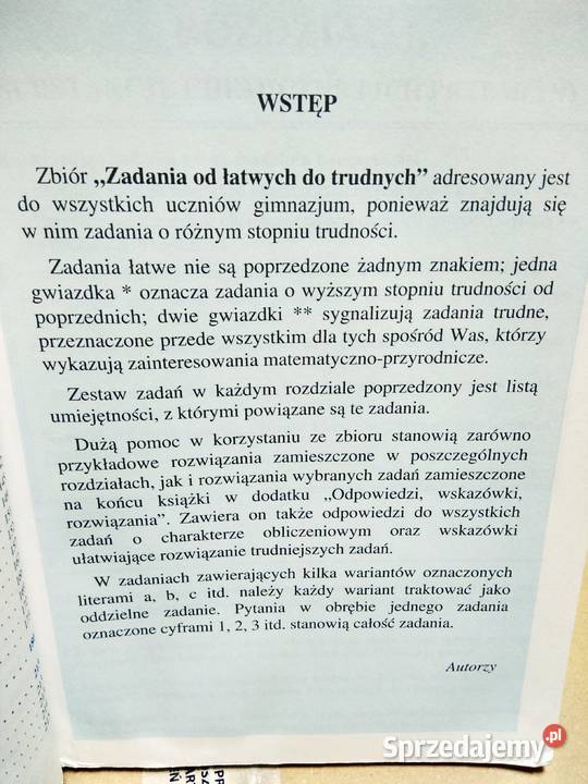 Zadania łatwych do trudnych Pazdro Warszawa