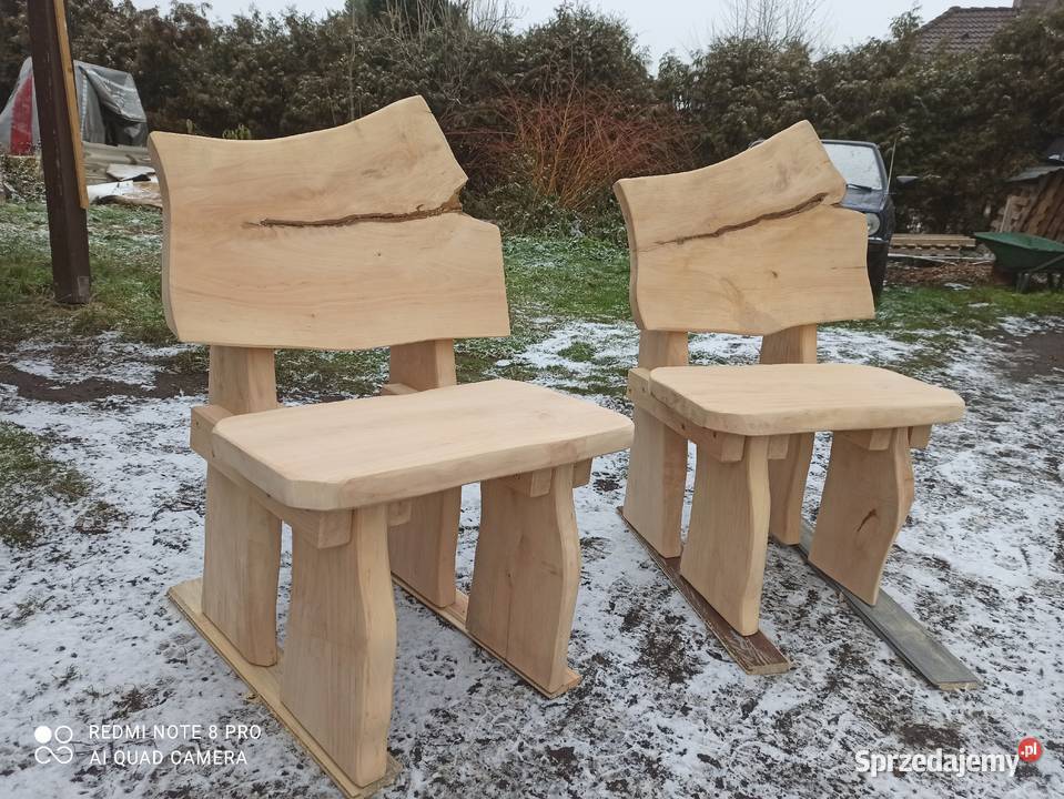 krzesło ogrodowe masywne olcha śląskie Woźniki