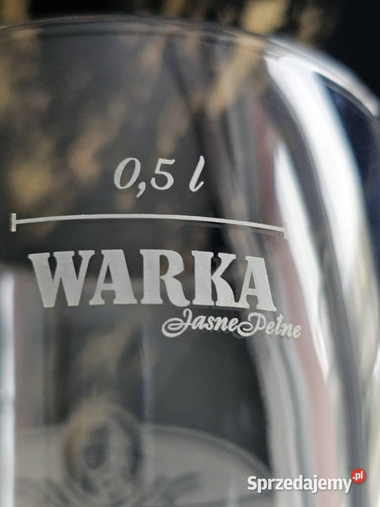 szklanka na piwo Warka jasne pełne 05 l pokal Krosno