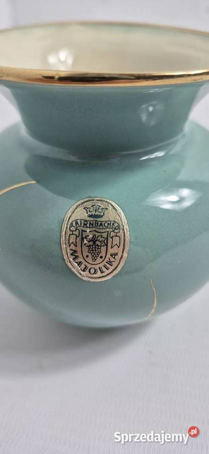 Komplet Wazonów Aurnbacher Majolika Vintage