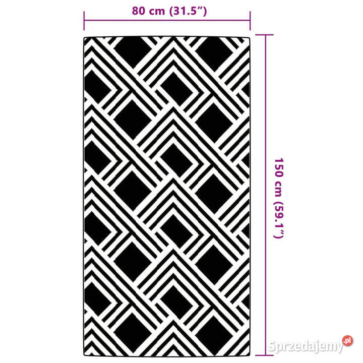 Dywan na zewnątrz szary 80x150 PP WM368561 mazowieckie Warszawa