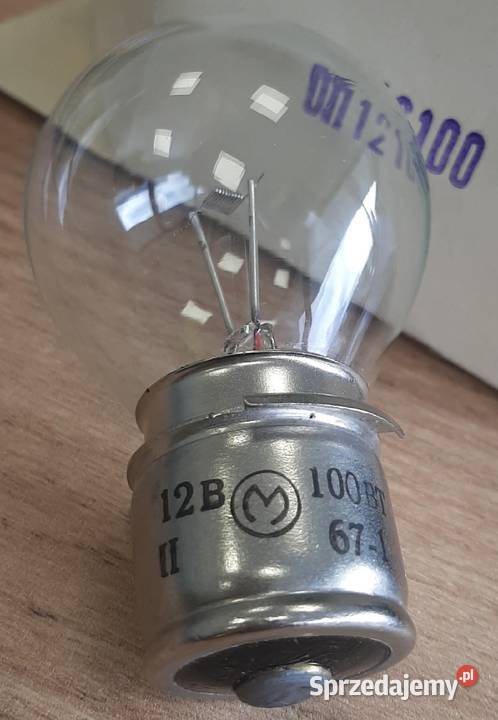 Optyczna żarówka lampa żarowa 12V 100W Podstawa Borów