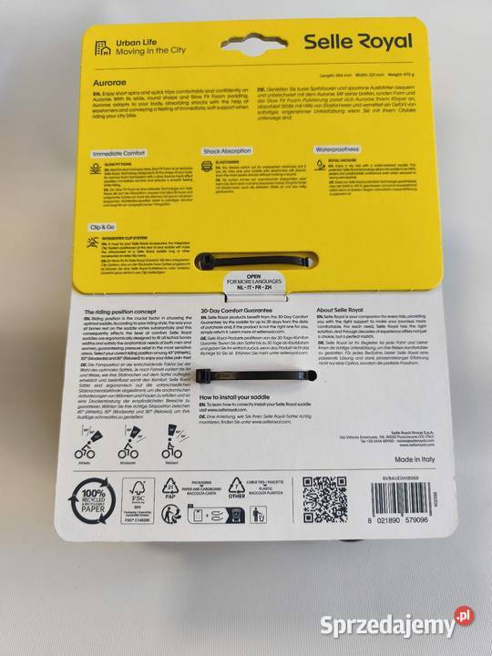 Siodełko rowerowe Selle Royal Aurorae 254x231 mm Dębica