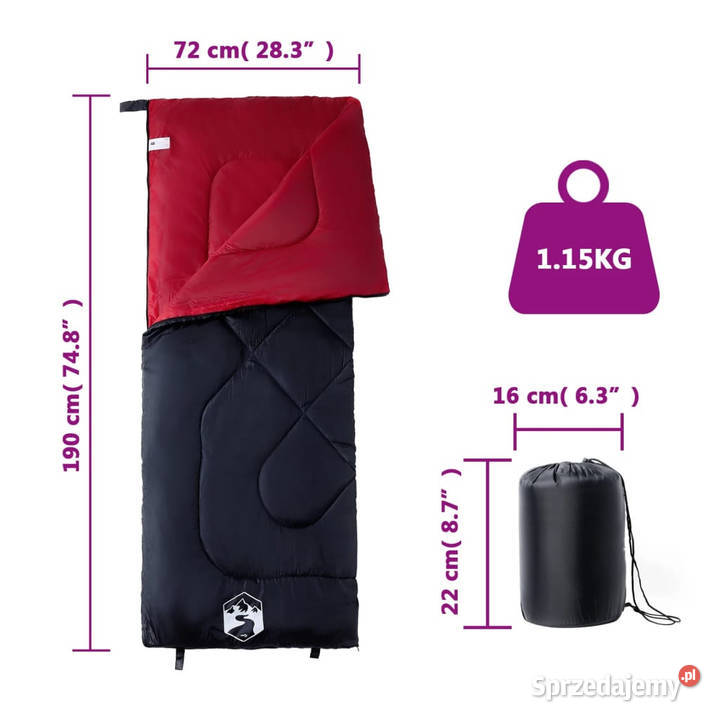 Śpiwór dorosłych na 3 pory roku WM94458 sprzedam
