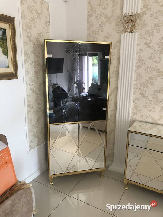 Witryna lustrzana złota gałka kryształ noga wielkopolskie Kępno