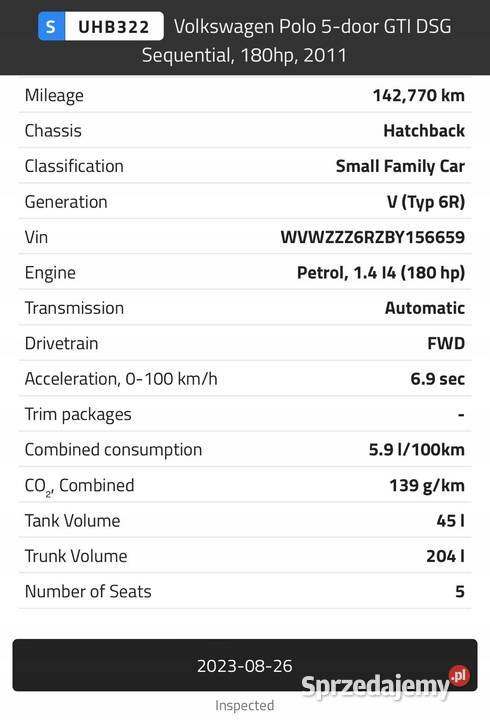 VW Polo V GTI 14 TSI AUTOMATYCZNA SKRZYNIA Janów