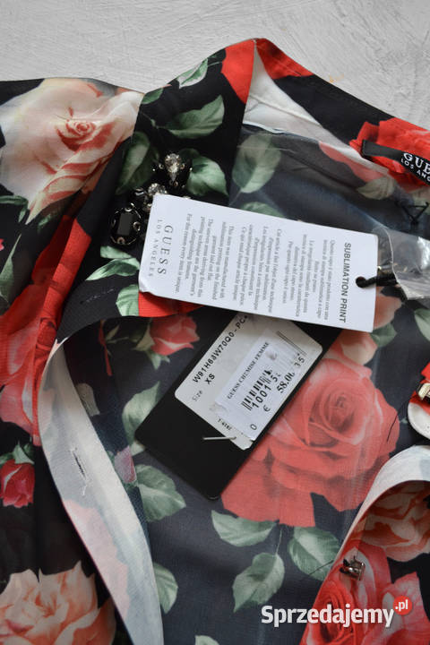 czarna koszula w kwiaty Guess XS 34 Warszawa sprzedam
