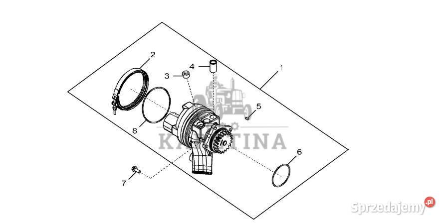 John Deere 9470RX Pompa wodna RE549117 Silnik Jastrzębniki