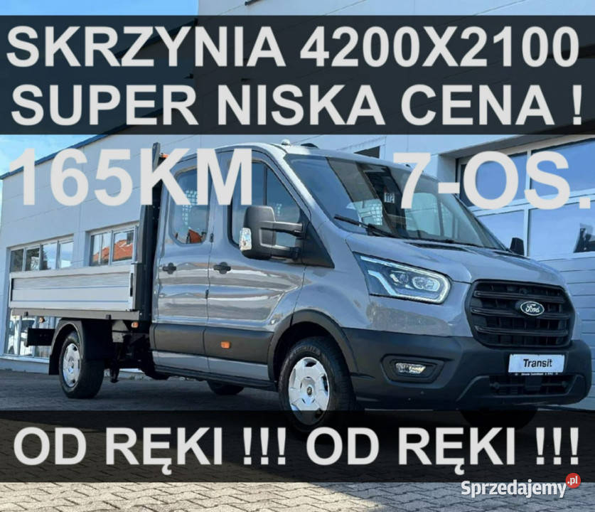 Ford Transit L3 7os Skrzynia 2800x2100 na elektryczne lusterka Ford Szczecinek sprzedam