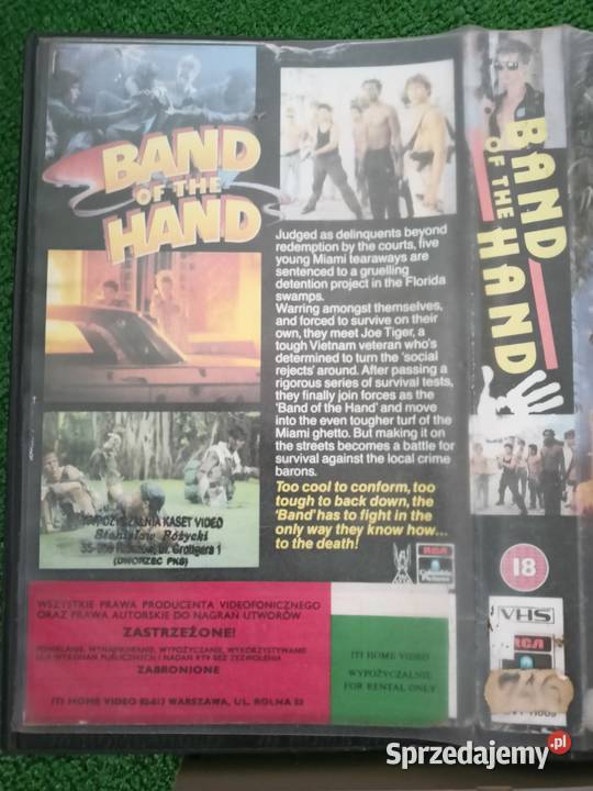 Film Kaseta VHS Band of the Hand thriller akcji Rzeszów sprzedam