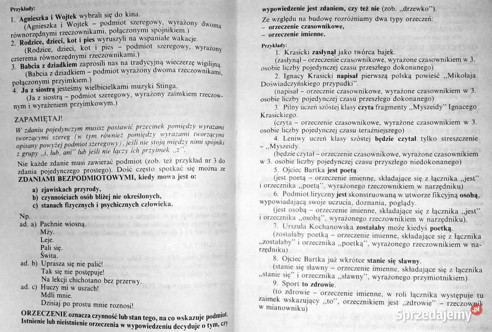Nie bój się składni kl 78 Hanna Diduszko B lubelskie