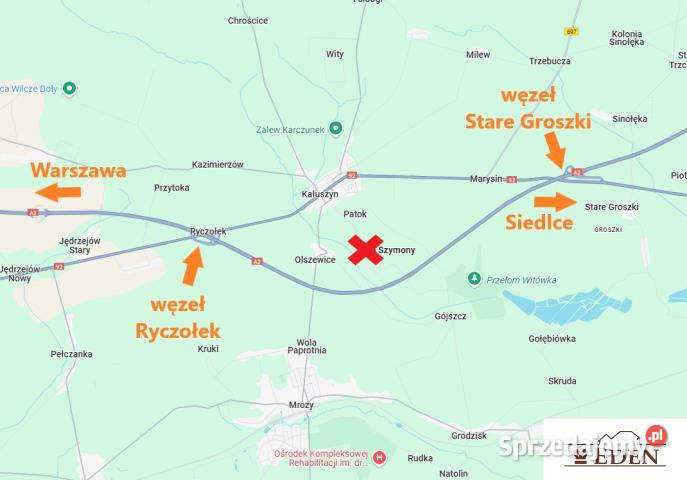 Działka Szymony 1132m2 Sprzedaż