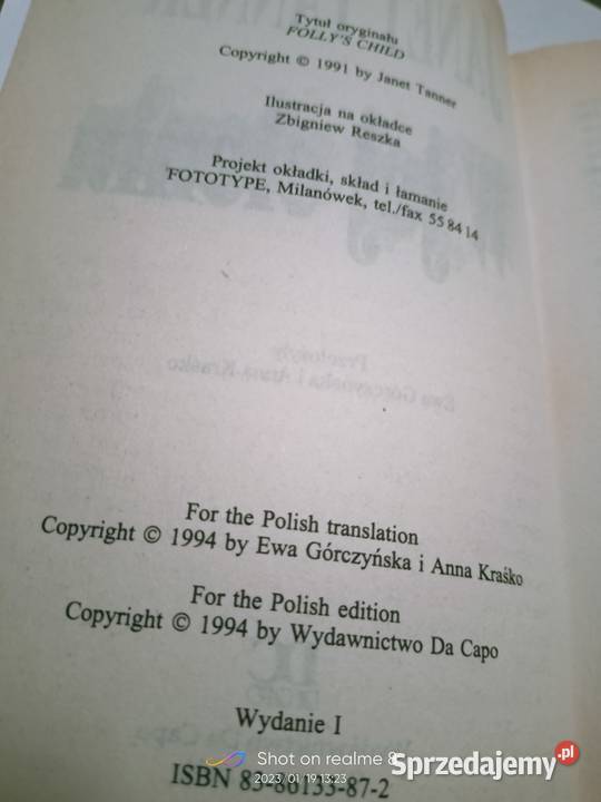 Tanner książki W jej cieniu księgarnia Praga Rok wydania 1994 Warszawa