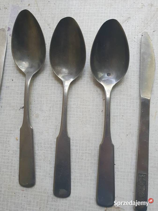 Sztućce metalowe stare vintage retro min Gerlach