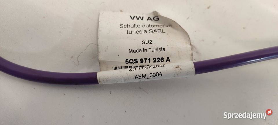 VW TAYRON WIĄZKA AKUMULATORA 5QS971226A osobowe