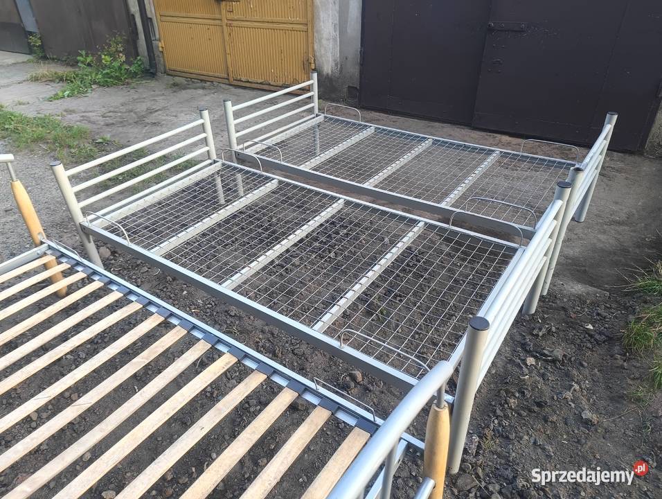 Łóżko polowe metalowe solidne wytrzymałe 35cm